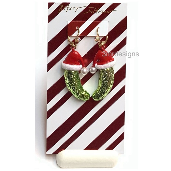 NWT Betsey Johnson 💋CHRISTMAS CANDY Gold Tone Earrings/ Bracelet & Necklace - Picture 13 of 15